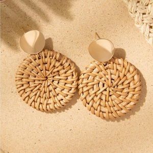 Never worn rattan earrings